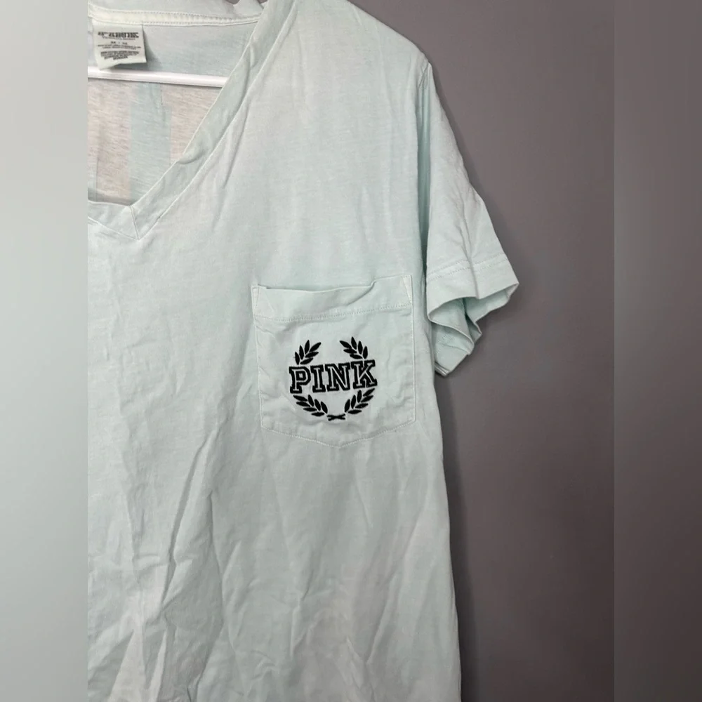 PINK Victoria's Secret Mint V-Neck Tee - Picture 4 of 12